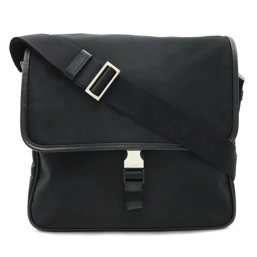 Prada Jacquard Messenger Crossbody NERO Black